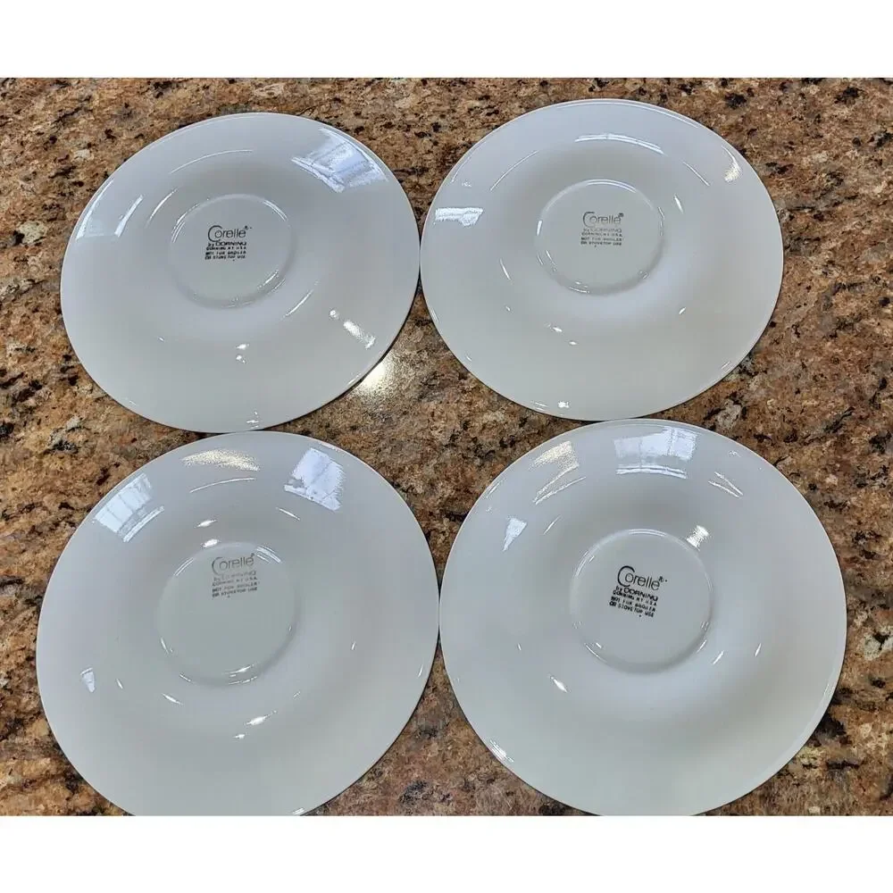 Corelle Green Rim Saucer (Set Of 4)